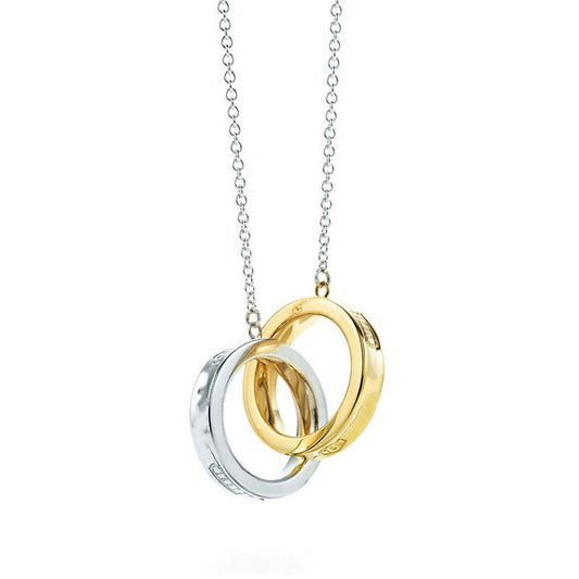 [Resenly Jewelry]INTERLOCKING CIRCLES PENDANT SMALL NECKLACE