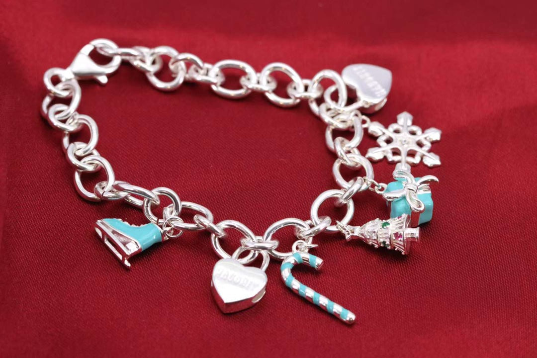 [Resenly Jewelry]CHRISTMAS SILVER BRACELET
