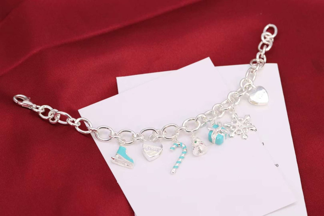 [Resenly Jewelry]CHRISTMAS SILVER BRACELET