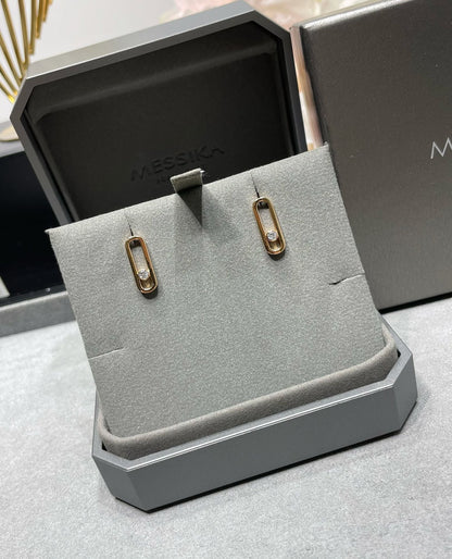 [Resenly Jewelry]MOVE UNO SMALL 1 DIAMOND EARRINGS
