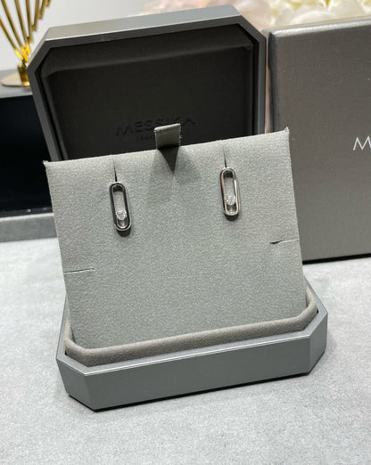 [Resenly Jewelry]MOVE UNO SMALL 1 DIAMOND EARRINGS