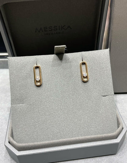 [Resenly Jewelry]MOVE UNO SMALL 1 DIAMOND EARRINGS
