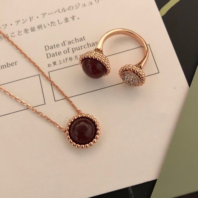 [Resenly Jewelry]PERLEE COULEURS DIAMOND ROSE GOLD BETWEEN THE FINGER RING