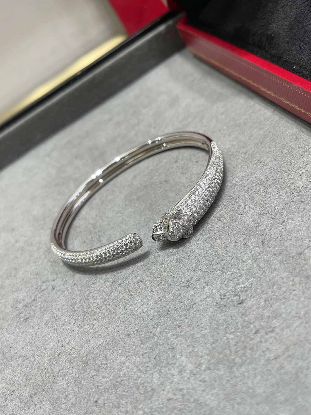 [Resenly Jewelry]PANTHERE FULL DIAMOND OPEN BRACELET