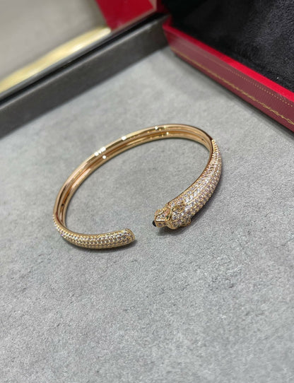 [Resenly Jewelry]PANTHERE FULL DIAMOND OPEN BRACELET