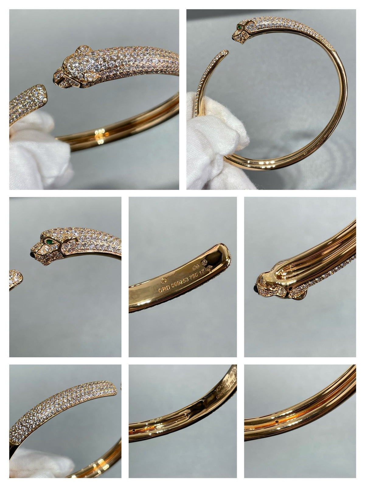 [Resenly Jewelry]PANTHERE FULL DIAMOND OPEN BRACELET
