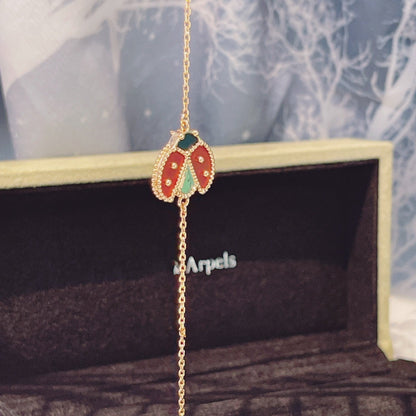 [Resenly Jewelry]LUCKY SPRING 1 MOTIF PINK GOLD BRACELET