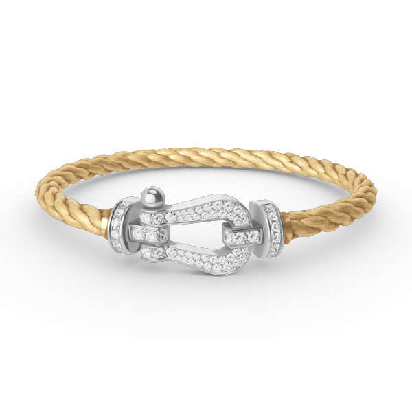 [Resenly Jewelry]FORCE LARGE HORSESHOE FULL DIAMOND BRACELET SILVER