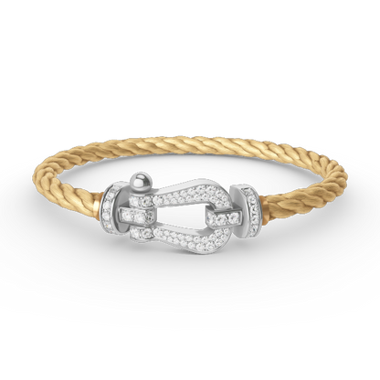 [Resenly Jewelry]FORCE LARGE HORSESHOE FULL DIAMOND BRACELET SILVER