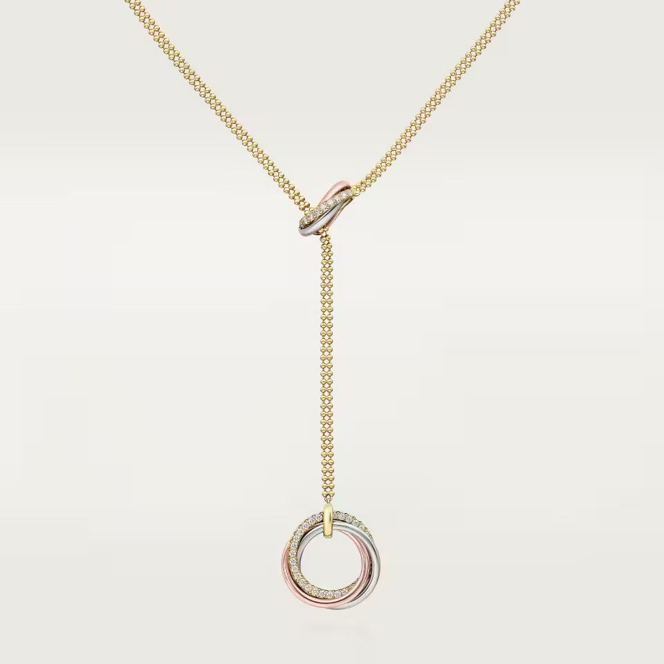 [Resenly Jewelry]TRINITY DIAMONDS NECKLACE
