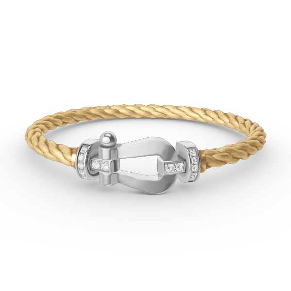 [Resenly Jewelry]FORCE LARGE HORSESHOE HALF DIAMOND BRACELET SILVER