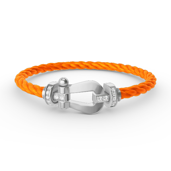 [Resenly Jewelry]FORCE LARGE HORSESHOE HALF DIAMOND BRACELET SILVER