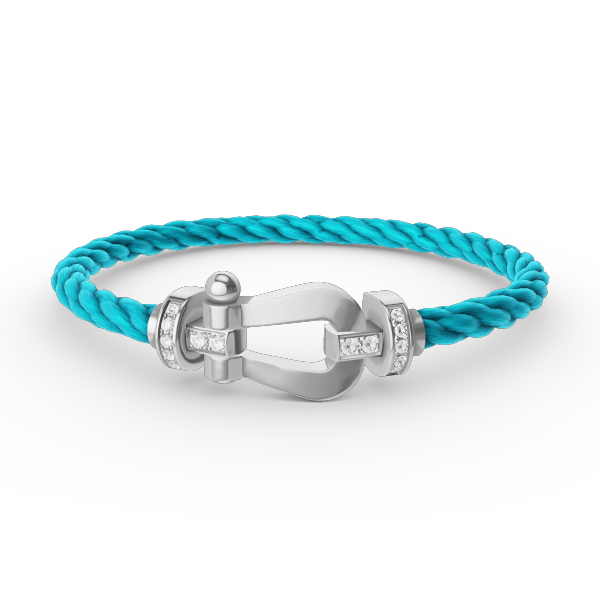 [Resenly Jewelry]FORCE LARGE HORSESHOE HALF DIAMOND BRACELET SILVER