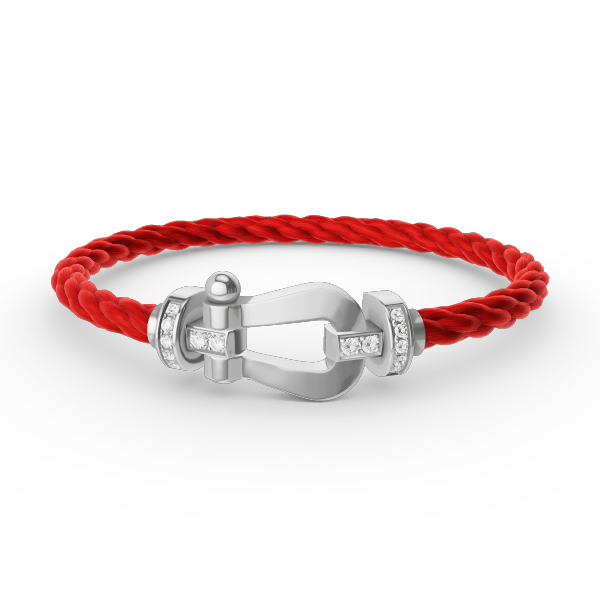 [Resenly Jewelry]FORCE LARGE HORSESHOE HALF DIAMOND BRACELET SILVER