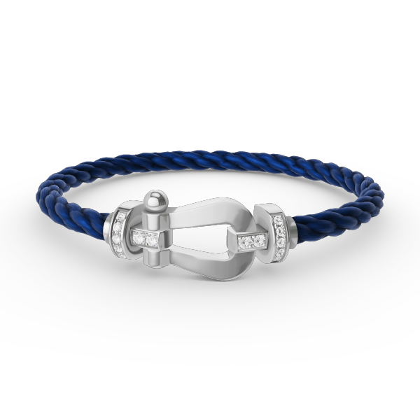 [Resenly Jewelry]FORCE LARGE HORSESHOE HALF DIAMOND BRACELET SILVER