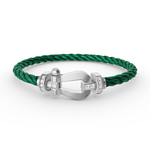 [Resenly Jewelry]FORCE LARGE HORSESHOE HALF DIAMOND BRACELET SILVER
