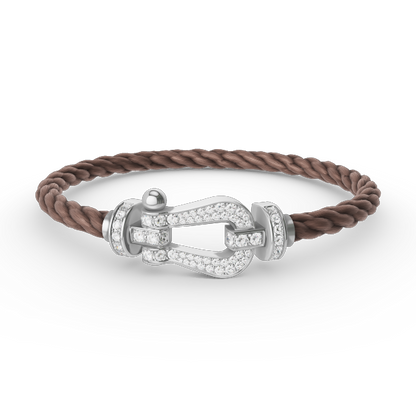 [Resenly Jewelry]FORCE LARGE HORSESHOE FULL DIAMOND BRACELET SILVER