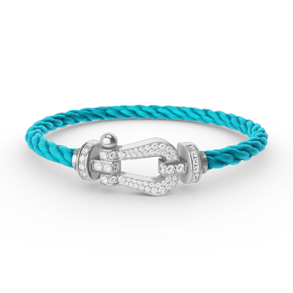[Resenly Jewelry]FORCE LARGE HORSESHOE FULL DIAMOND BRACELET SILVER