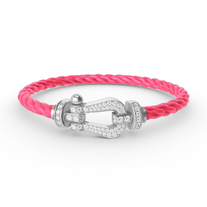 [Resenly Jewelry]FORCE LARGE HORSESHOE FULL DIAMOND BRACELET SILVER