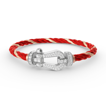 [Resenly Jewelry]FORCE LARGE HORSESHOE FULL DIAMOND BRACELET SILVER