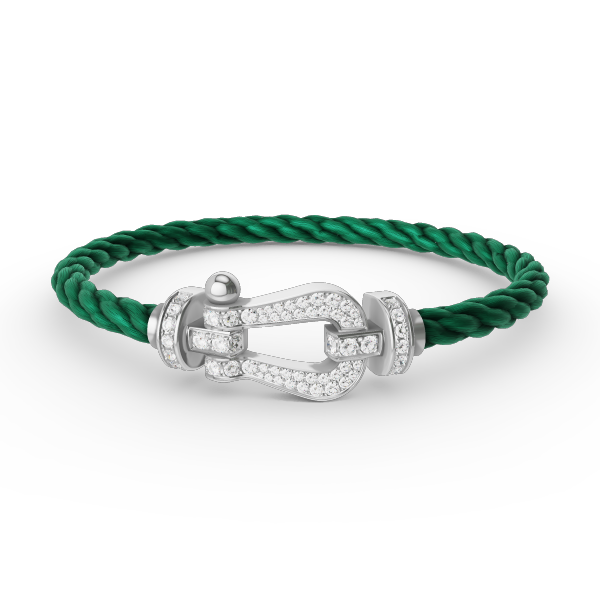 [Resenly Jewelry]FORCE LARGE HORSESHOE FULL DIAMOND BRACELET SILVER