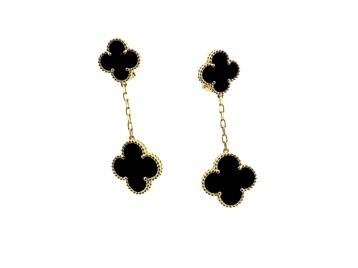 [Resenly Jewelry]CLOVER 2 MOTIFS  EARRINGS (MULTIPLE CHOICESC