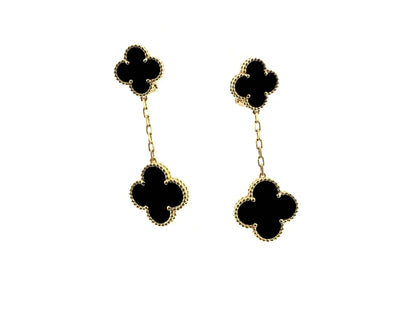 [Resenly Jewelry]CLOVER 2 MOTIFS  EARRINGS (MULTIPLE CHOICESC